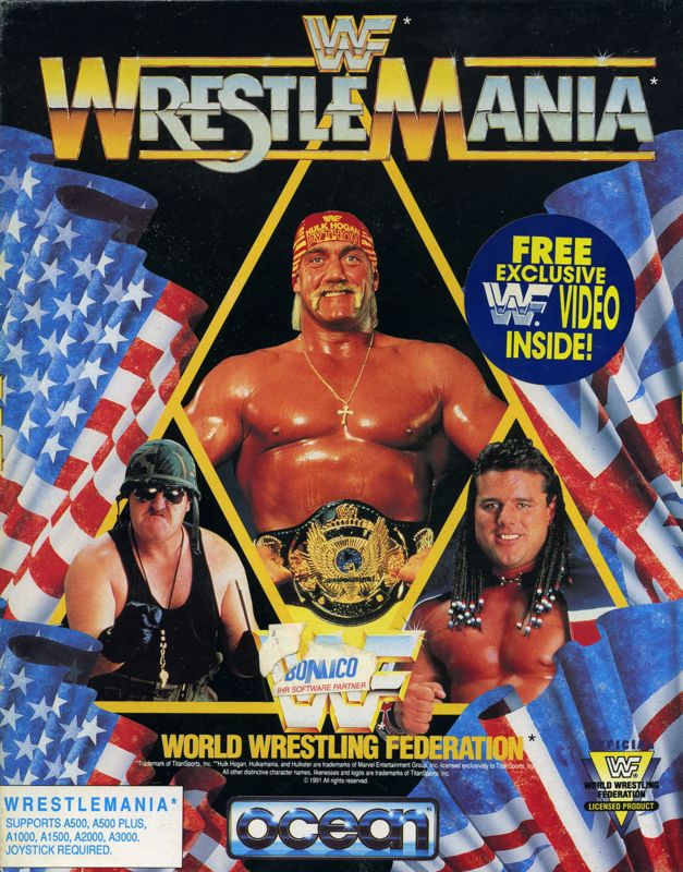 WWF WrestleMania box art for Atari ST